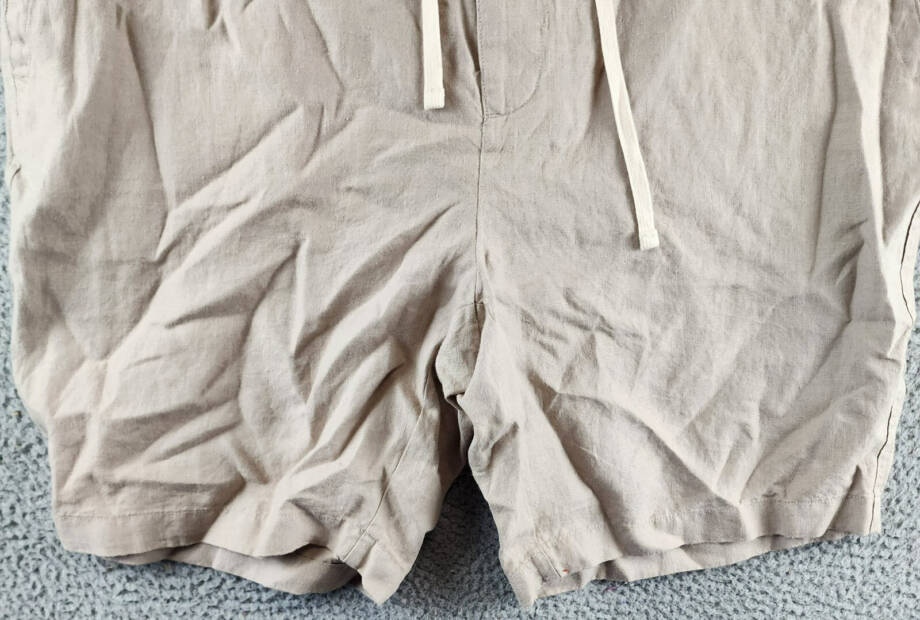 Vince Lightweight Hemp Shorts Men's XXL Beach Sand Drawstring Button Zipped