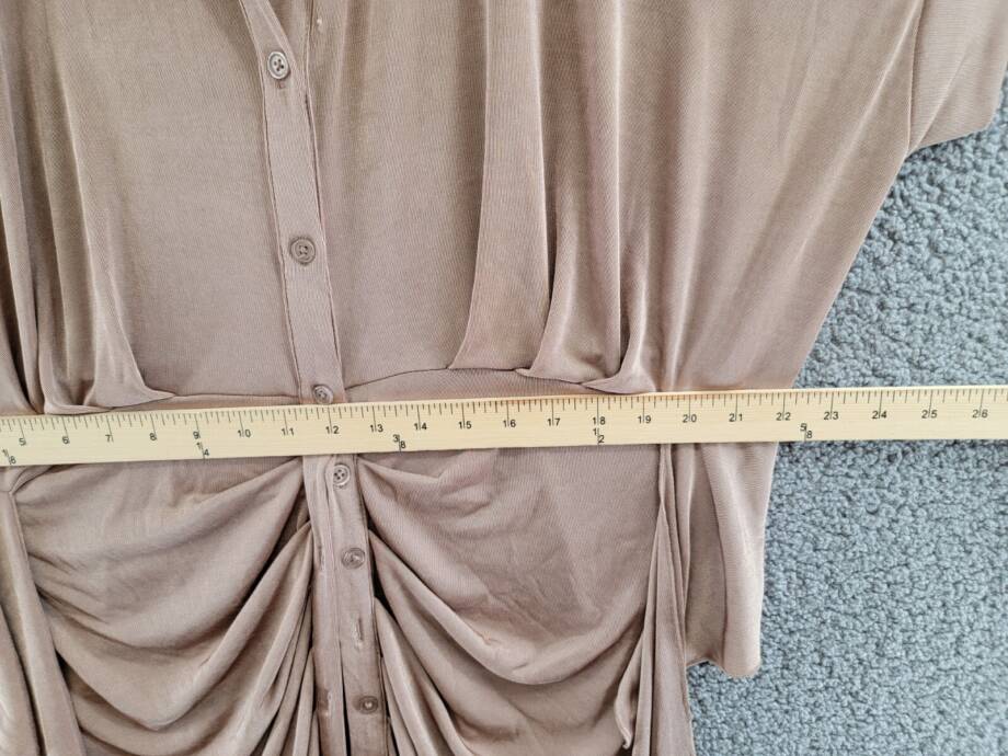 Nina Parker Trendy Plus Size Tie-Front Ruched Shirtdress Women's 3X Portabella