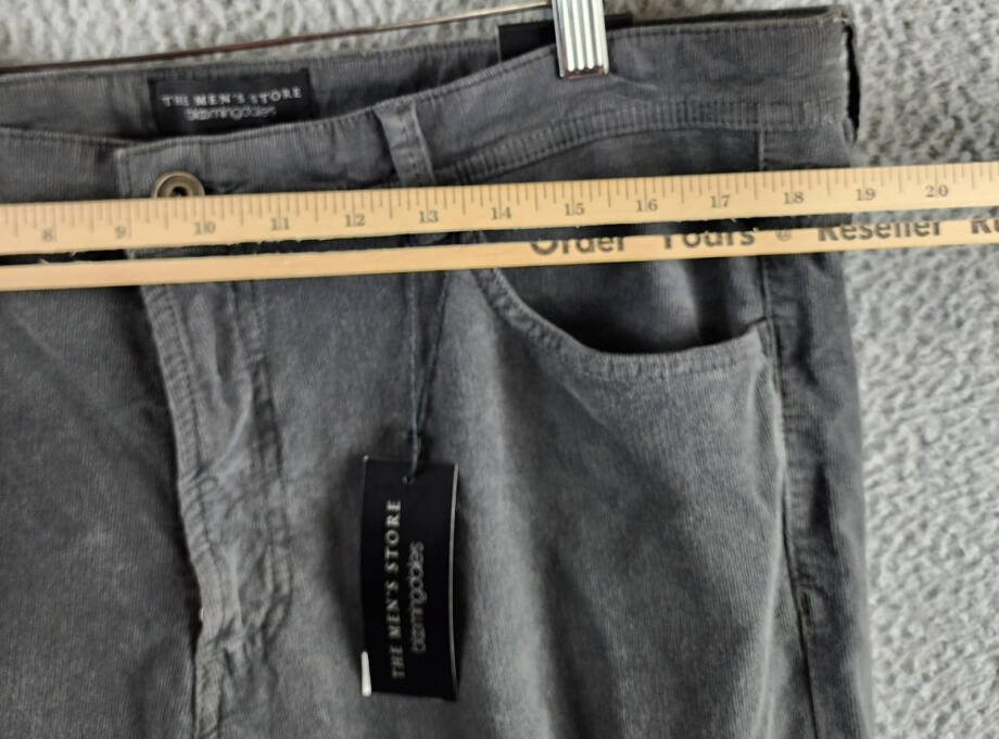The Men's Store at Bloomingdale's Tailored Fit Corduroy Pants Men's 38Wx34L Gray