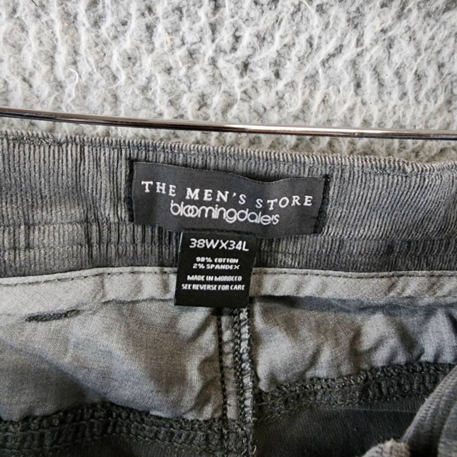 The Men's Store at Bloomingdale's Tailored Fit Corduroy Pants Men's 38Wx34L Gray