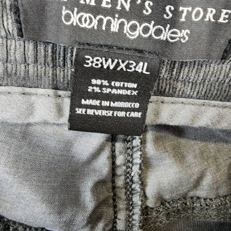 The Men's Store at Bloomingdale's Tailored Fit Corduroy Pants Men's 38Wx34L Gray