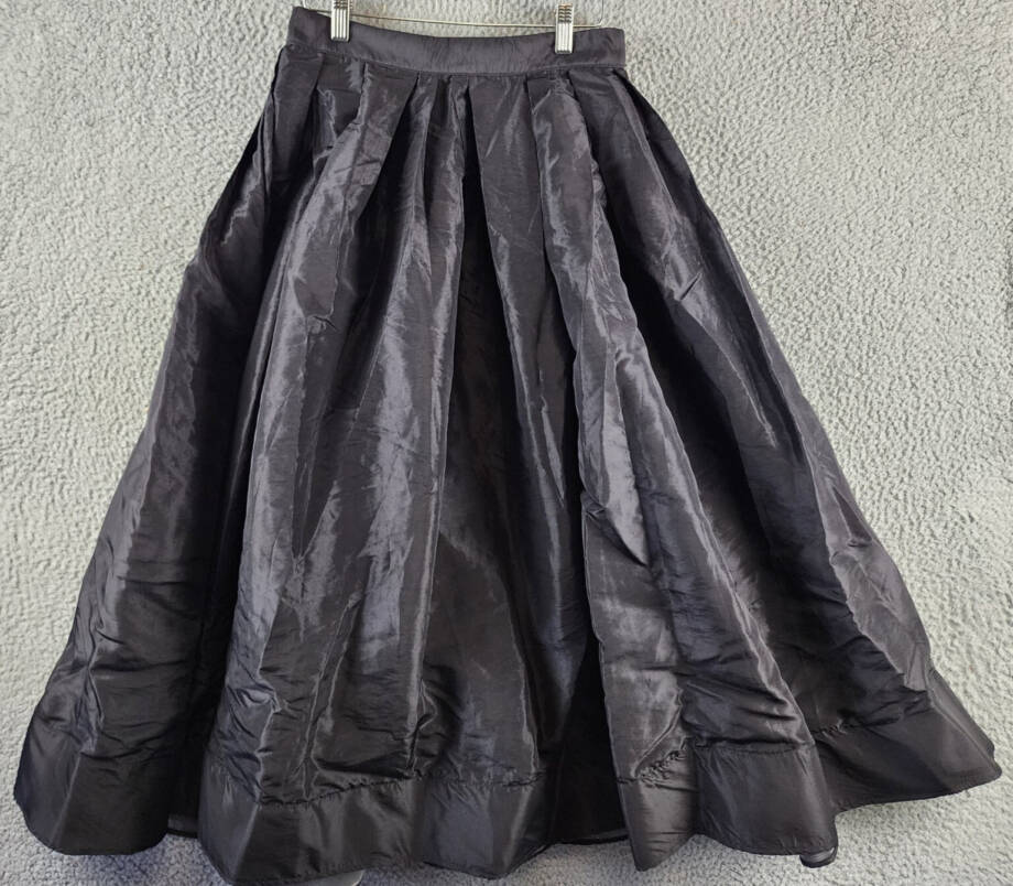 Free People Emilia Full Skirt Women's XS Black Pleated Waist Back Zipper Closure