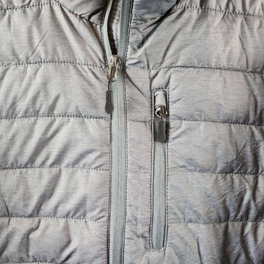 Club Room Quilted Packable Puffer Jacket Men's M Heather Charcoal Full Zip L/S