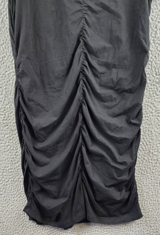 Sanctuary Ruched T Shirt Dress Women's XXL Black Crewneck Short Sleeve Pullover