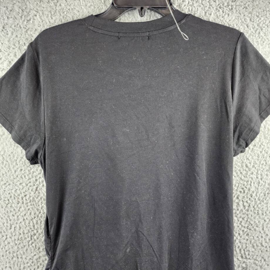 Sanctuary Ruched T Shirt Dress Women's XXL Black Crewneck Short Sleeve Pullover