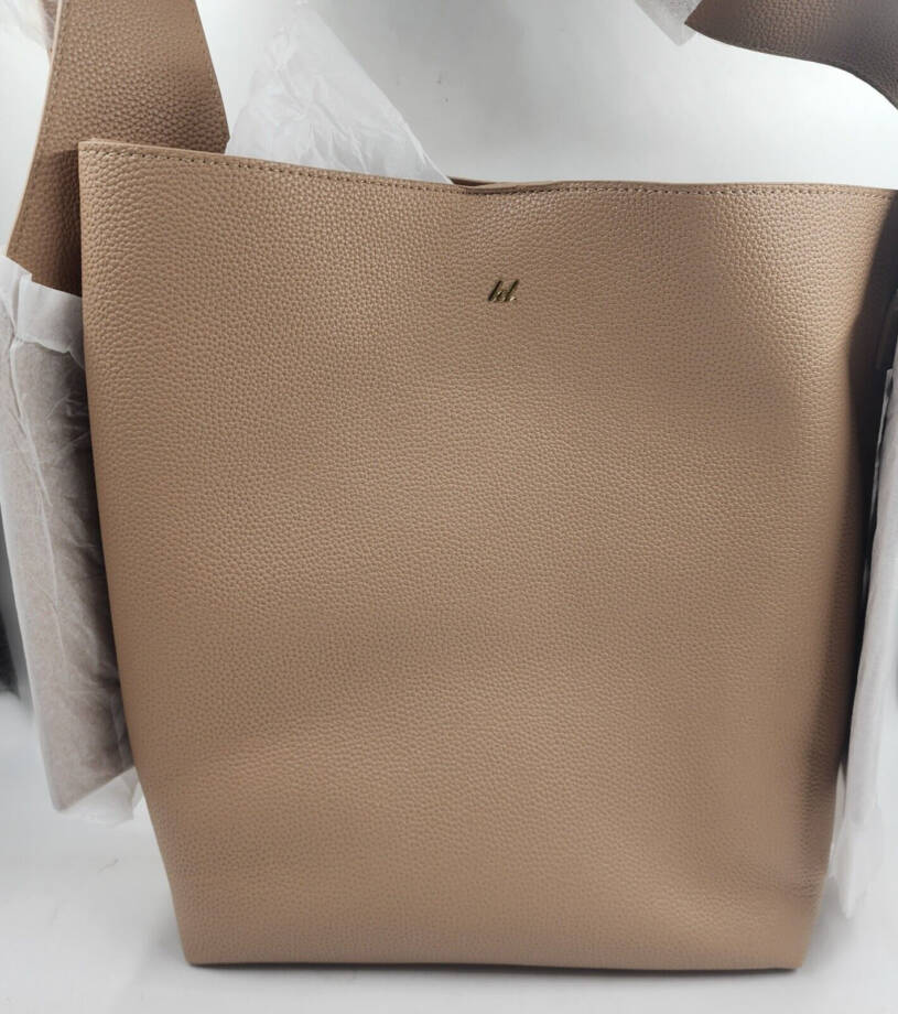 LIKE DREAMS Desert Dreamer Tote Bag Women's Light Taupe Magnetic Snap Closure