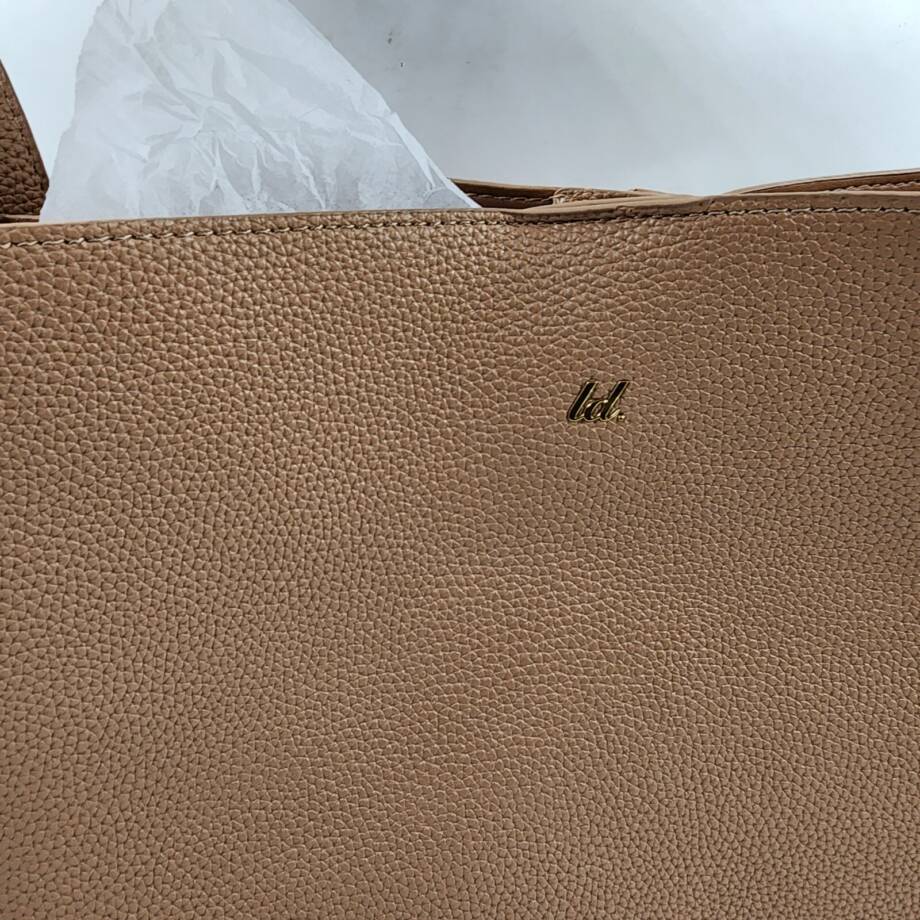 LIKE DREAMS Desert Dreamer Tote Bag Women's Light Taupe Magnetic Snap Closure