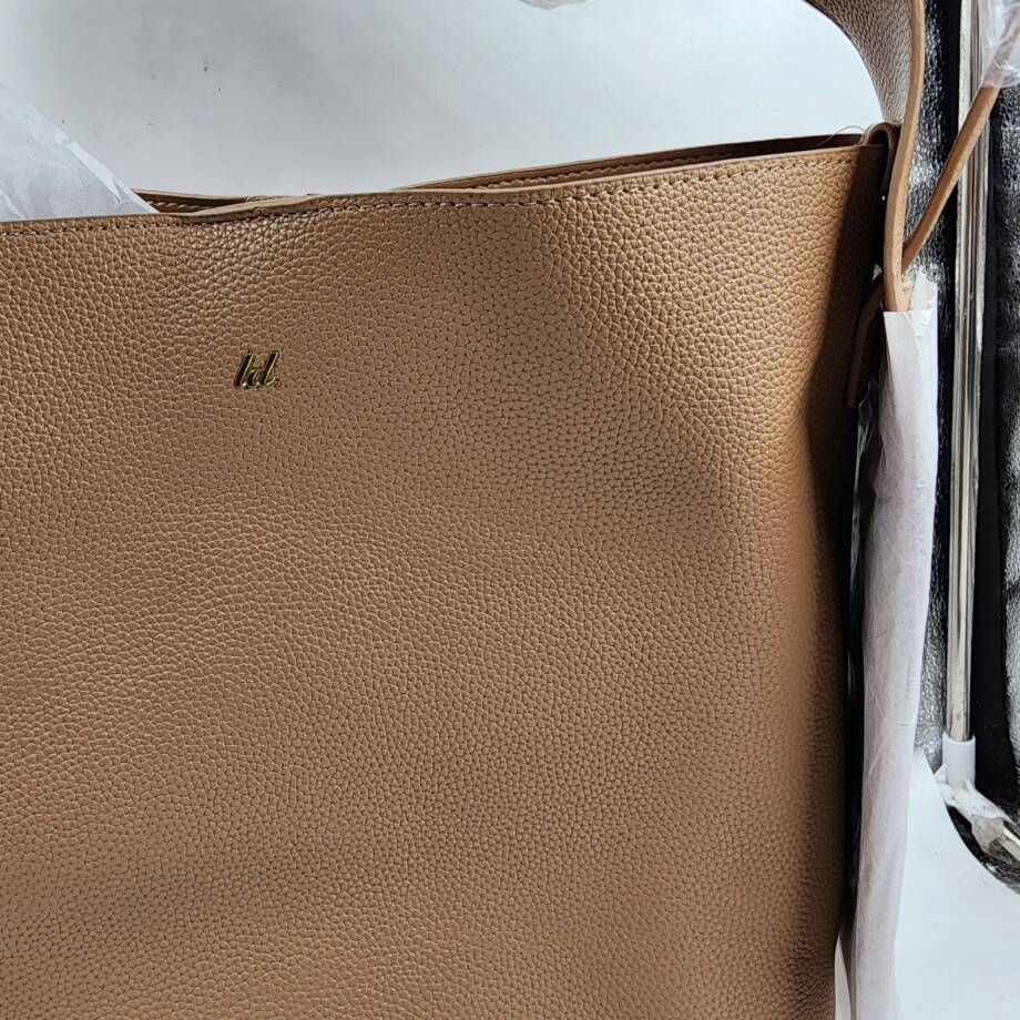 LIKE DREAMS Desert Dreamer Tote Bag Women's Light Taupe Magnetic Snap Closure