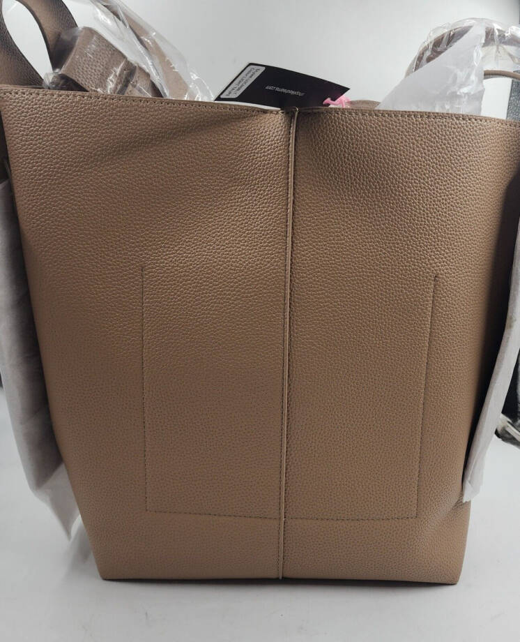 LIKE DREAMS Desert Dreamer Tote Bag Women's Light Taupe Magnetic Snap Closure
