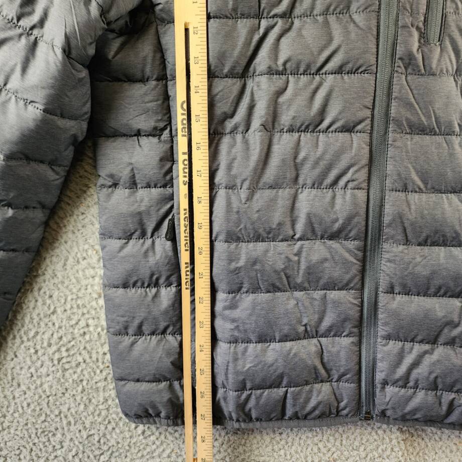 Club Room Quilted Packable Puffer Jacket Men's M Heather Charcoal Full Zip L/S