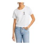Chaser Spritz Season Linen Blend T-Shirt Women's XS White Crew Neck Pullover