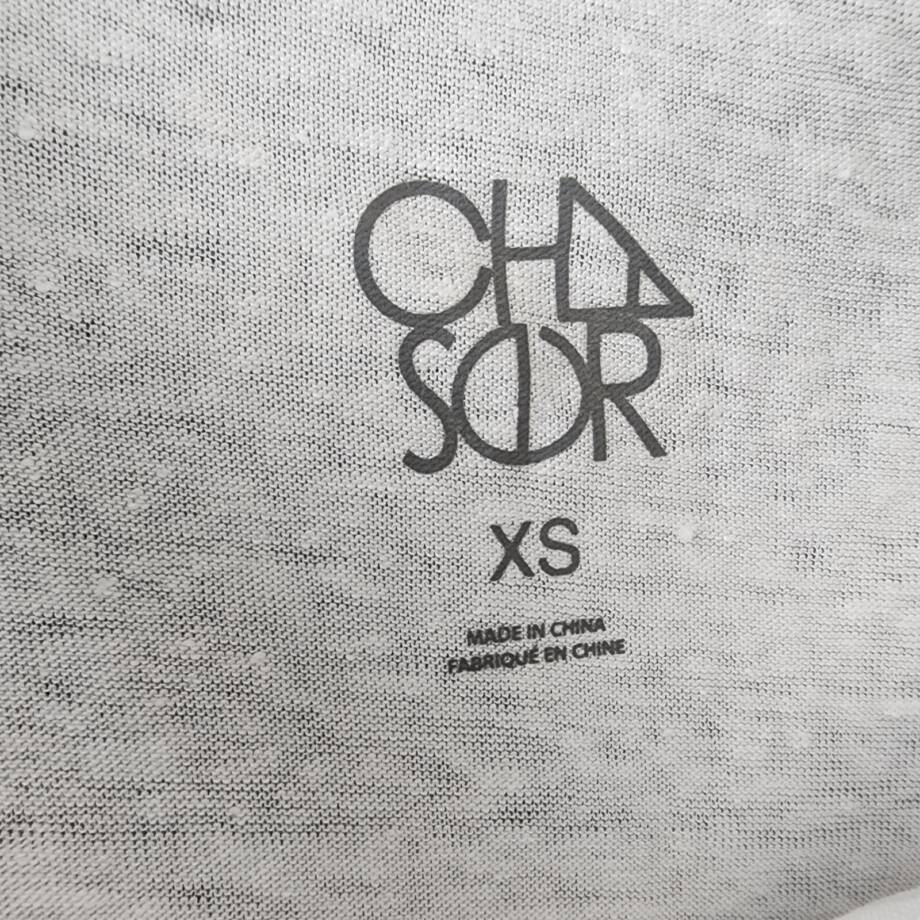 Chaser Spritz Season Linen Blend T-Shirt Women's XS White Crew Neck Pullover