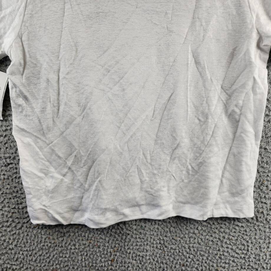 Chaser Spritz Season Embroidered Linen Tee Women's M White Short Sleeve Pullover