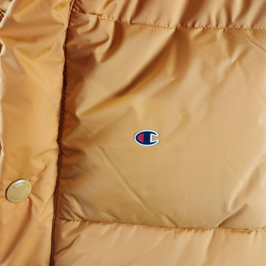 Champion Solid-Color Quilted Puffer Vest Men's S Sunflower Stand Collar Zip Up