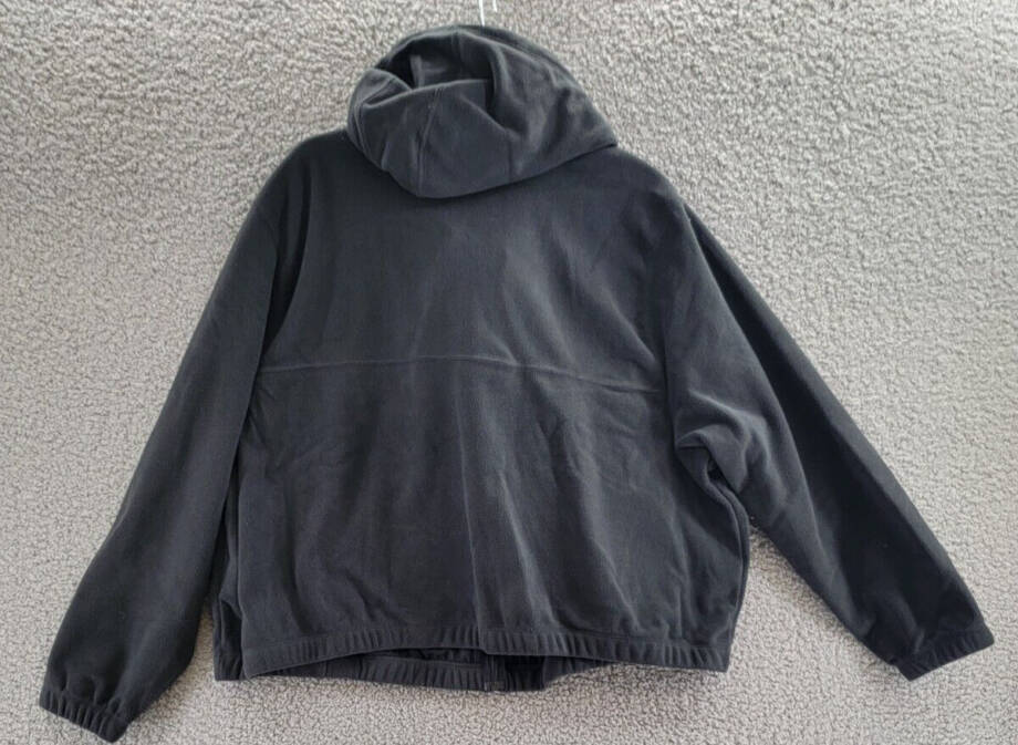 Nike Plus Size Therma-FIT Full-Zip Fleece Hoodie Women's 2X Black Logo Front L/S
