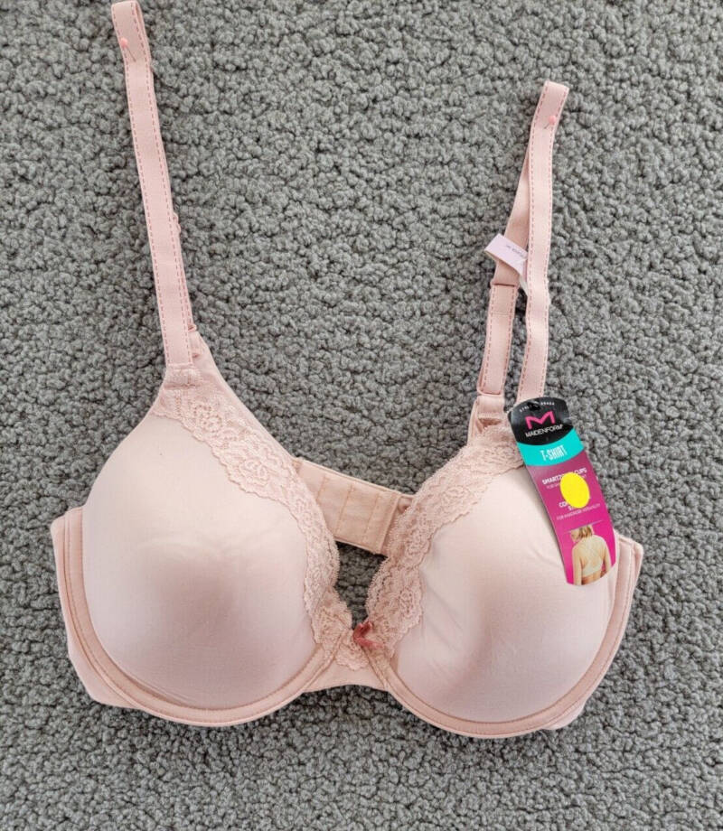 Maidenform Plus Comfort Devotion Extra Coverage Embellished Bra Women's 34D Pink