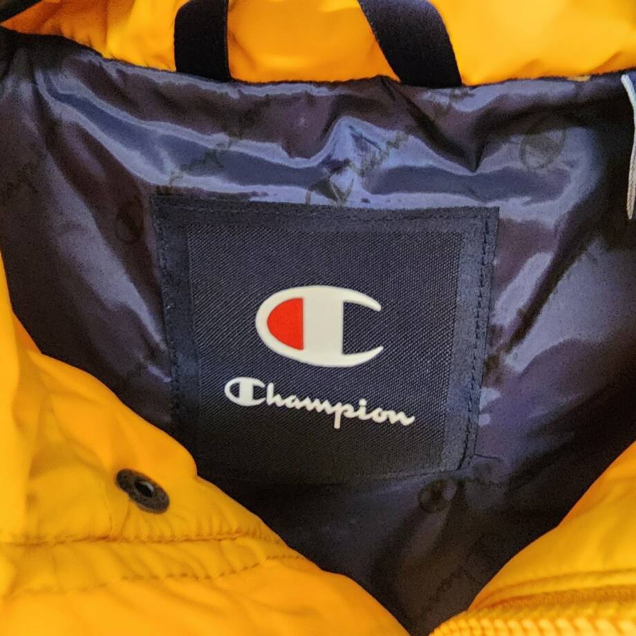 Champion Solid-Color Quilted Puffer Vest Men's S Sunflower Stand Collar Zip Up
