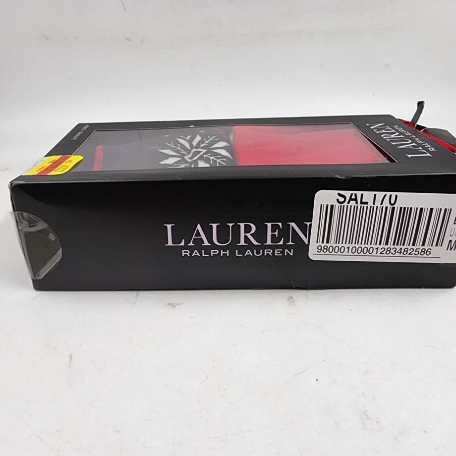 Lauren Ralph Lauren 2-Pk. Holiday Snowflake Socks Women's 9-11 Red/Black Multi