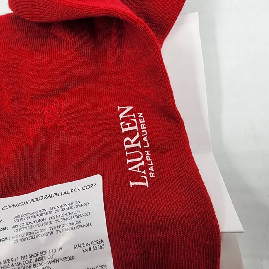 Lauren Ralph Lauren 2-Pk. Holiday Snowflake Socks Women's 9-11 Red/Black Multi