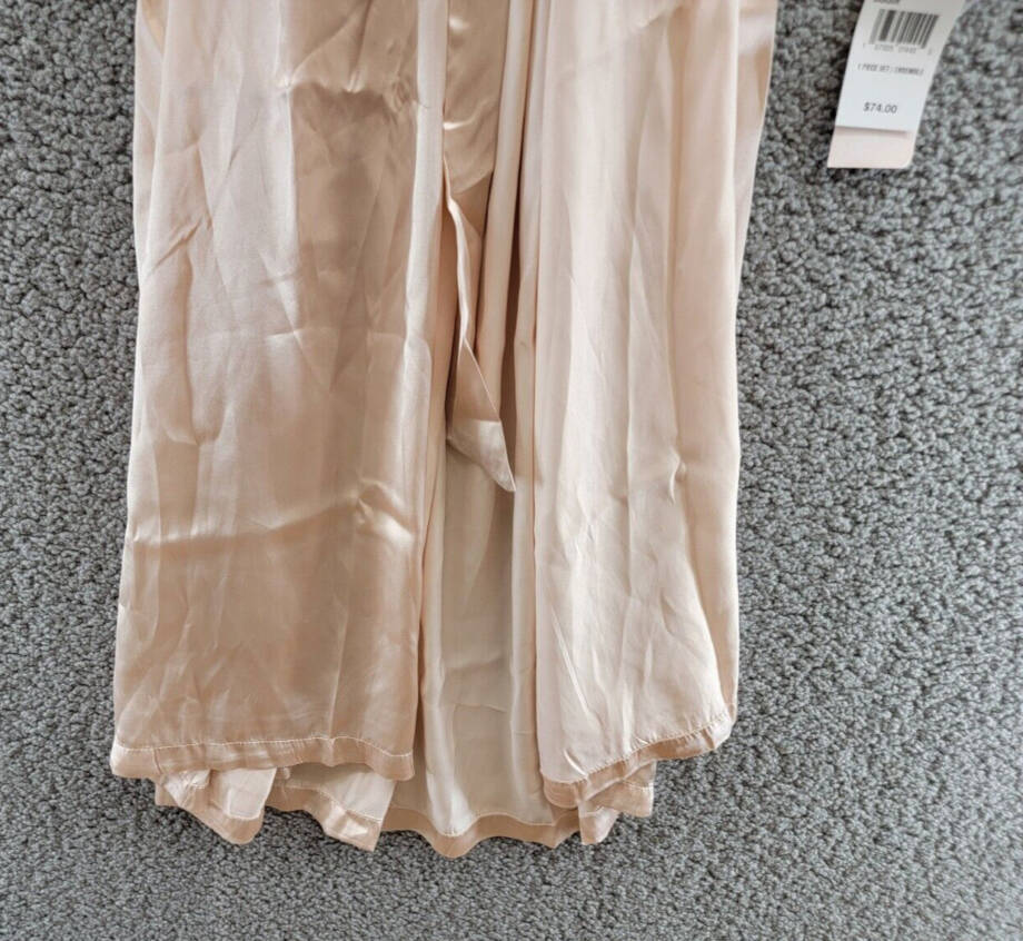 Linea Donatella Luxe Brides Blush Lingerie Robe Women's L/XL Bisque Long Sleeve