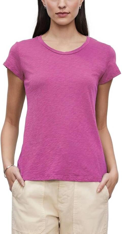 Velvet by Graham & Spencer Odelia Short Sleeved Crewneck Tee Women's XS Orchid