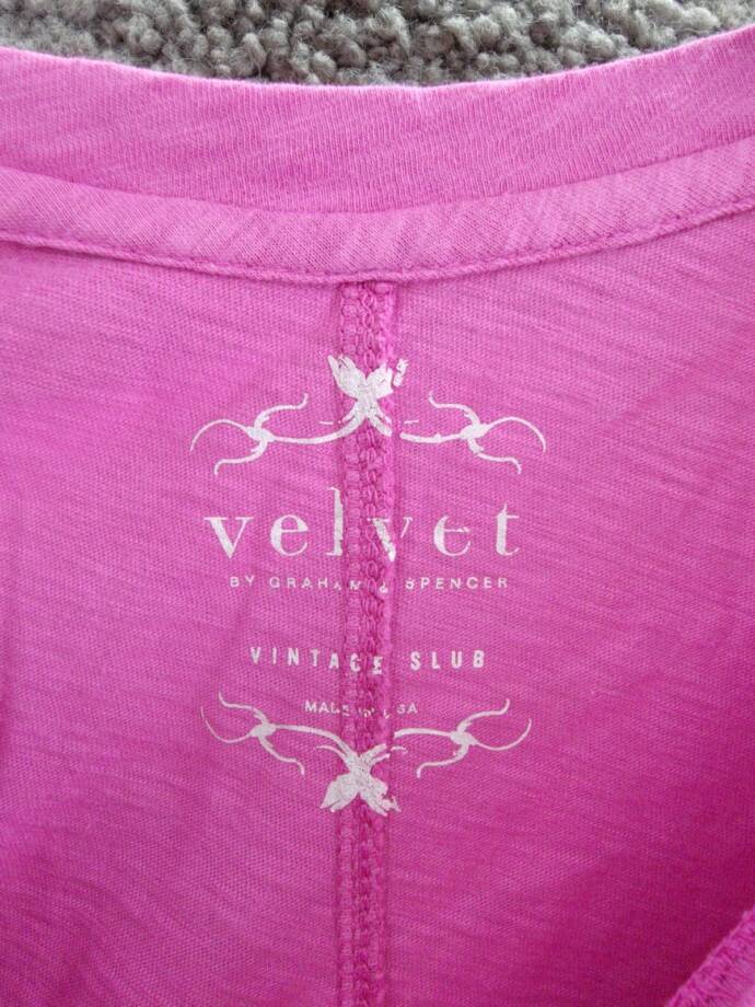 Velvet by Graham & Spencer Odelia Short Sleeved Crewneck Tee Women's XS Orchid