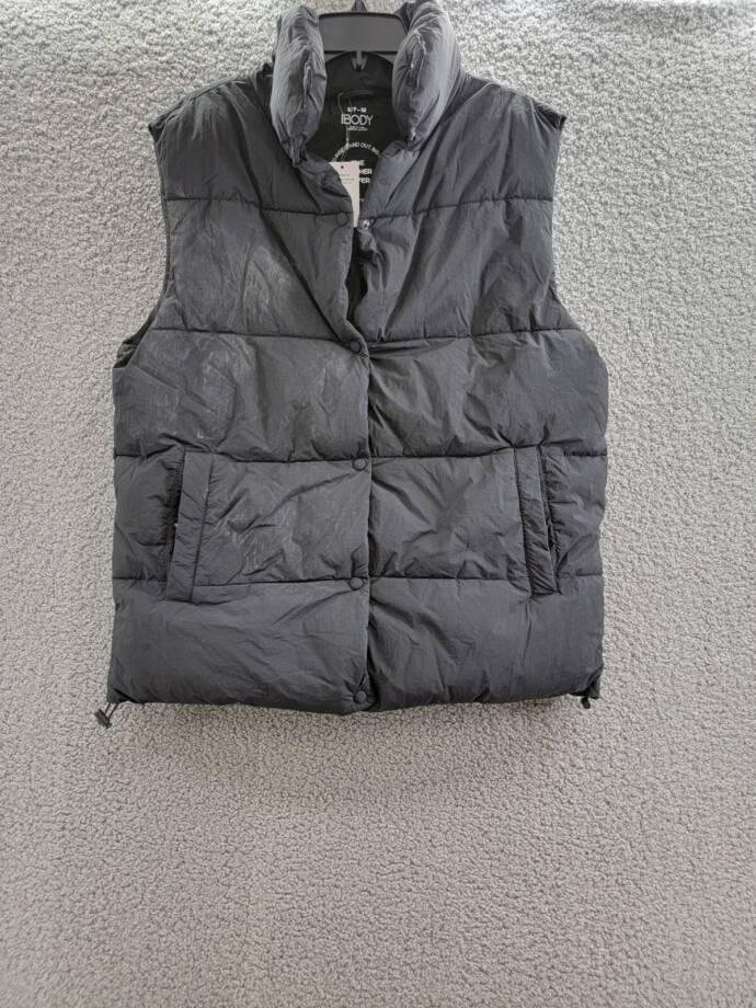 Cotton On Body The Mother Puffer Vest Women's S/M Black Pockets Sleeveless