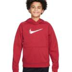 Nike Therma Multi+ Pullover Training Hoodie Big Kids L Red Kangaroo Pockets L/S