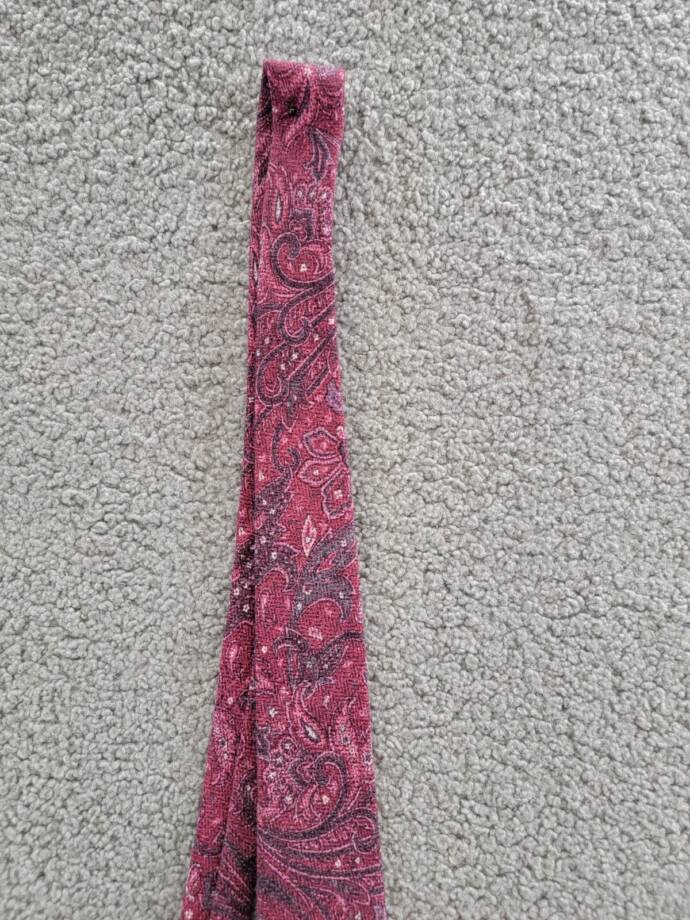 Michael Kors Wool Paisley Tie Men's Wine Multi Adjustable