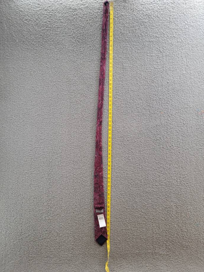 Michael Kors Wool Paisley Tie Men's Wine Multi Adjustable