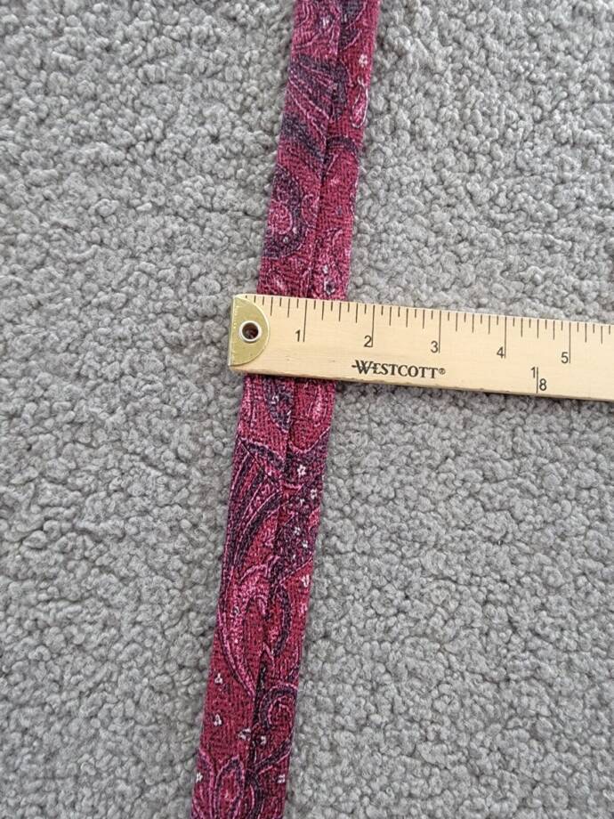 Michael Kors Wool Paisley Tie Men's Wine Multi Adjustable