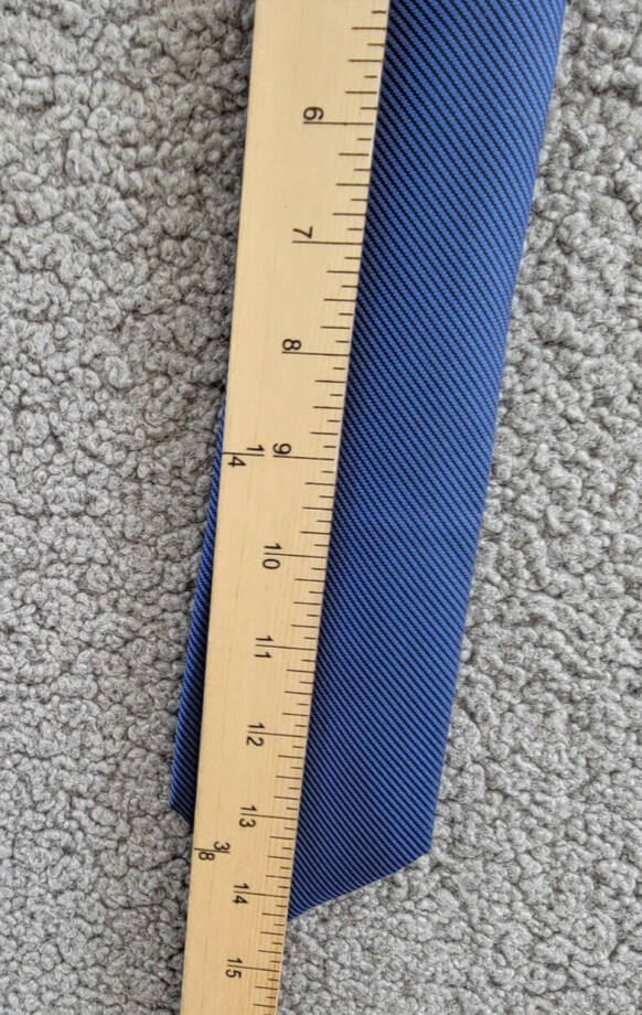 Calvin Klein Silk Blend Striped Solid Tie Men's Navy Keeper Loop