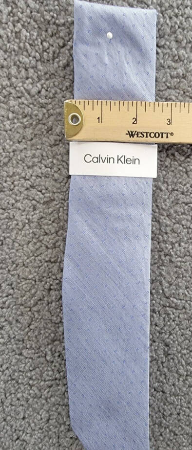 Calvin Klein Silk Blend Tonal Dot Neat Tie Men's Light Blue Adjustable~