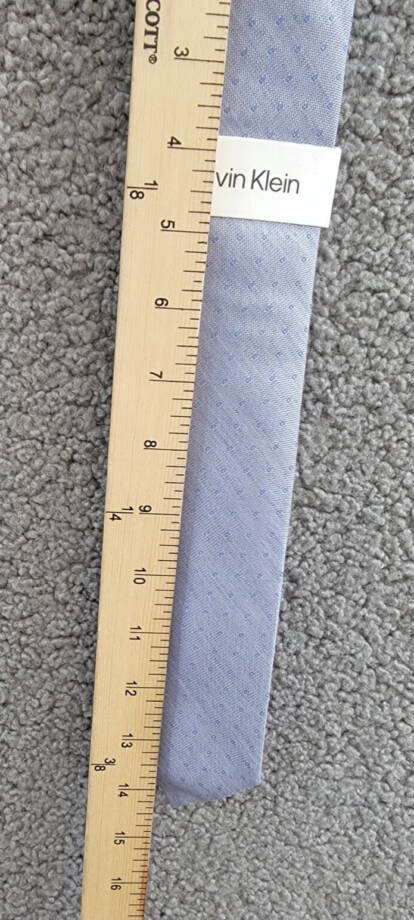 Calvin Klein Silk Blend Tonal Dot Neat Tie Men's Light Blue Adjustable~