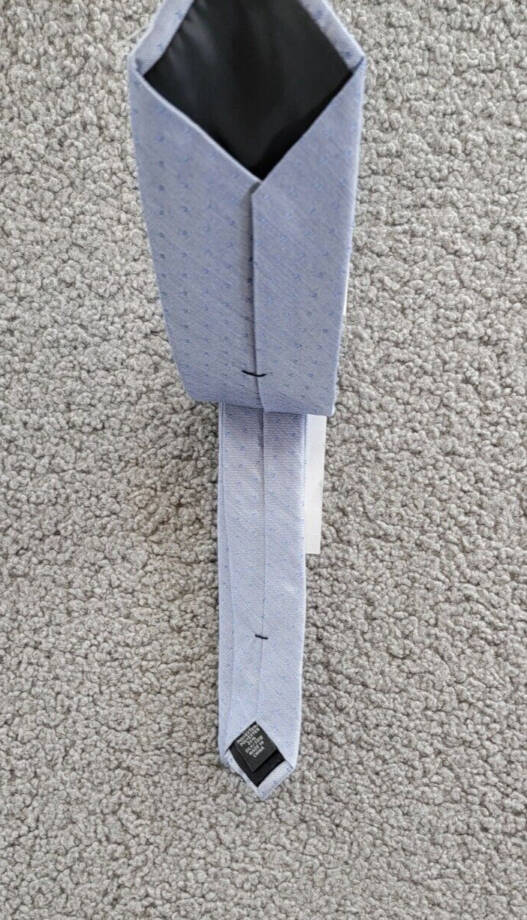 Calvin Klein Silk Blend Tonal Dot Neat Tie Men's Light Blue Adjustable~