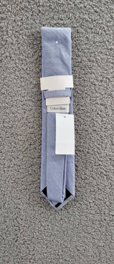 Calvin Klein Silk Blend Tonal Dot Neat Tie Men's Light Blue Adjustable~