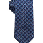 Tommy Hilfiger Silk Blend Small Bold Paisley Tie Blue Adjustable