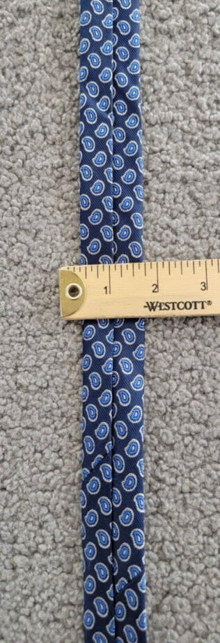 Tommy Hilfiger Silk Blend Small Bold Paisley Tie Blue Adjustable