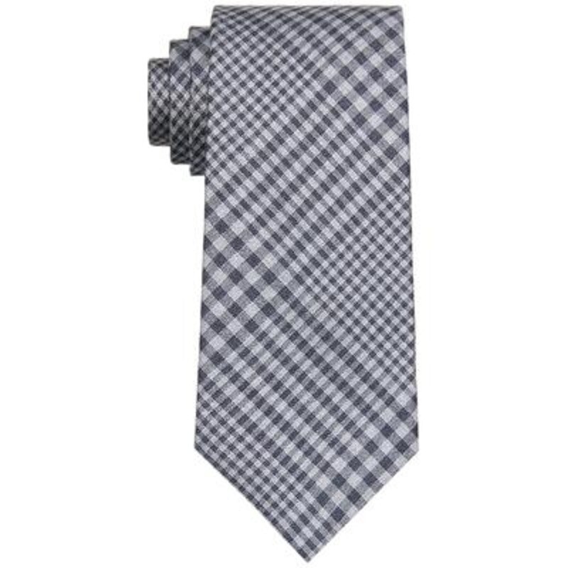 Michael Kors Classic Design Glenplaid Tie Men's One Size Blue Multi Pointed