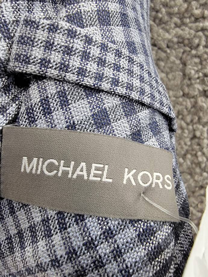 Michael Kors Classic Design Glenplaid Tie Men's One Size Blue Multi Pointed
