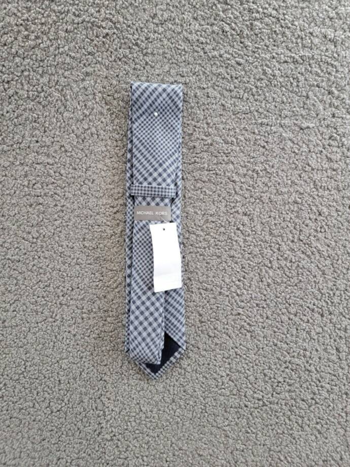 Michael Kors Classic Design Glenplaid Tie Men's One Size Blue Multi Pointed