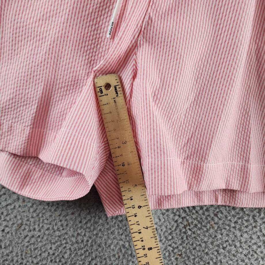 Tommy Hilfiger Striped 5" Swim Trunks Men's XXL Botanical Pink Elastic Waist
