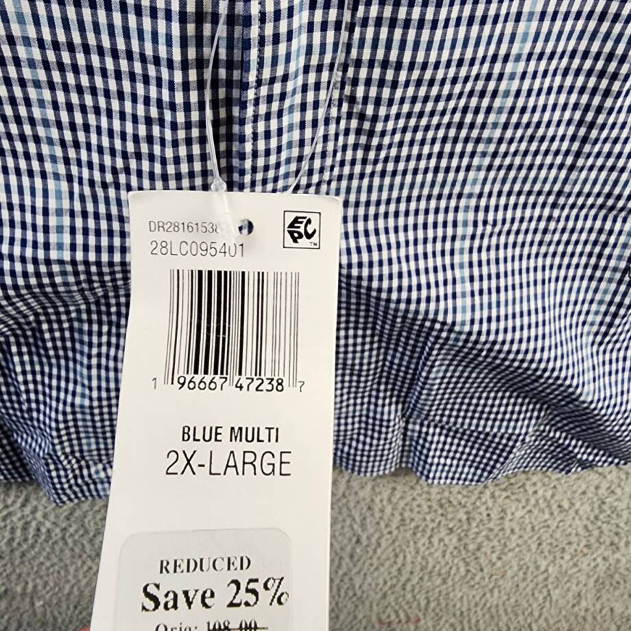 The Men's Store at Bloomingdale's Stretch Slim Fit Shirt Men's 2XL Blue Multi