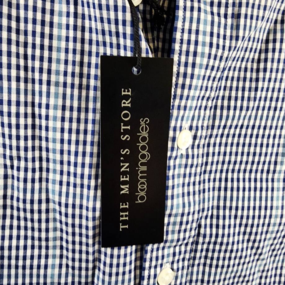 The Men's Store at Bloomingdale's Stretch Slim Fit Shirt Men's 2XL Blue Multi