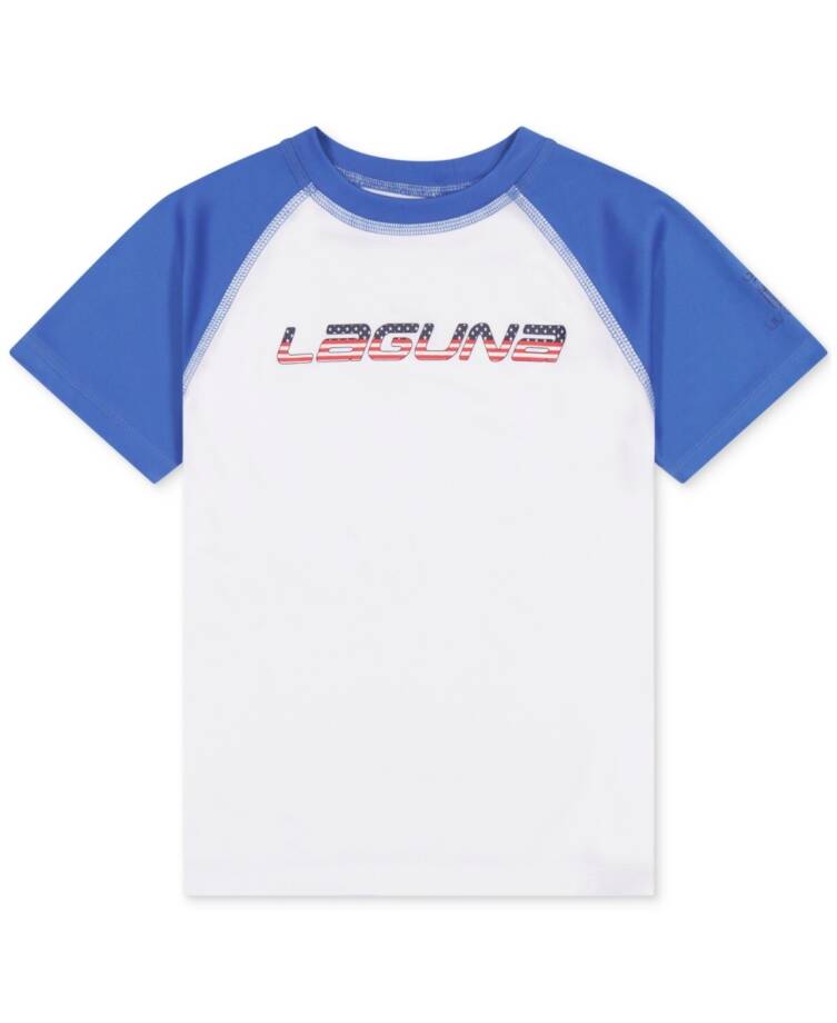 Laguna Stars Swim Top Little Boys 4 Strong Blue Crew Neck Short Sleeve Pullover