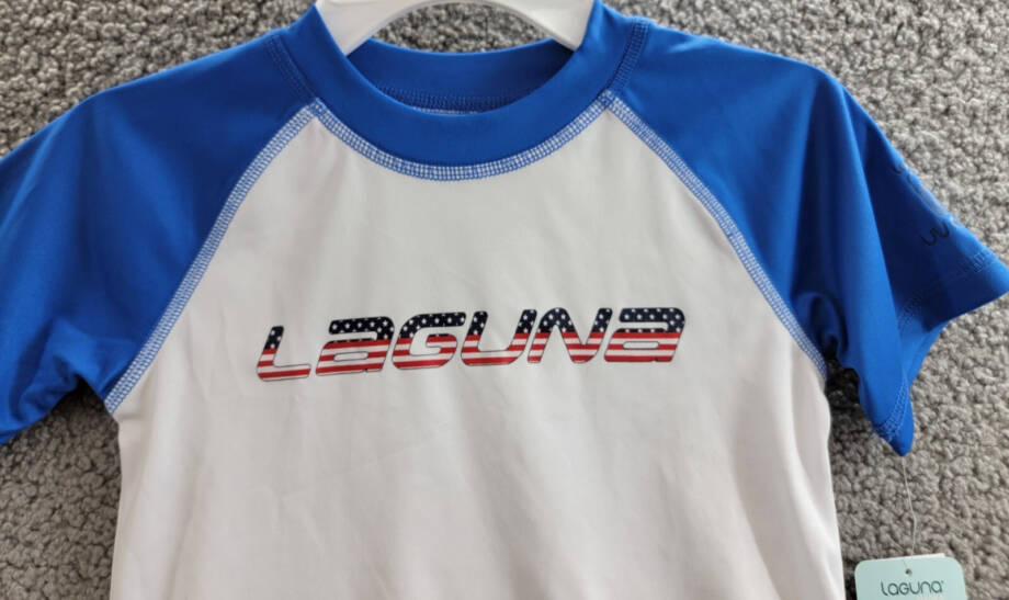 Laguna Stars Swim Top Little Boys 4 Strong Blue Crew Neck Short Sleeve Pullover