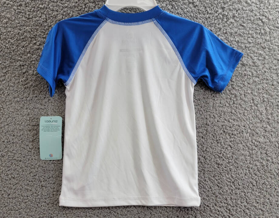 Laguna Stars Swim Top Little Boys 4 Strong Blue Crew Neck Short Sleeve Pullover