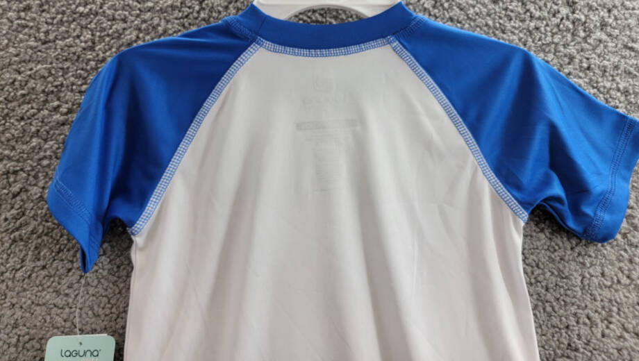 Laguna Stars Swim Top Little Boys 4 Strong Blue Crew Neck Short Sleeve Pullover