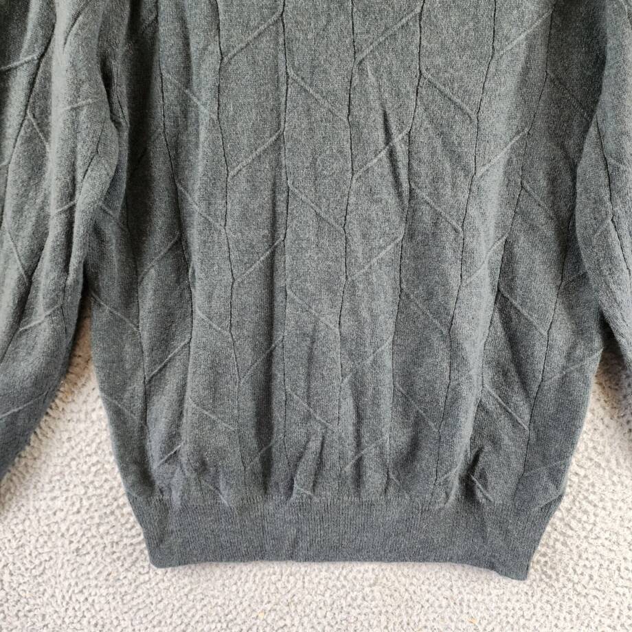 The Men's Store at Bloomingdale's Novelty Stitch Sweater Men's M Slate Green L/S