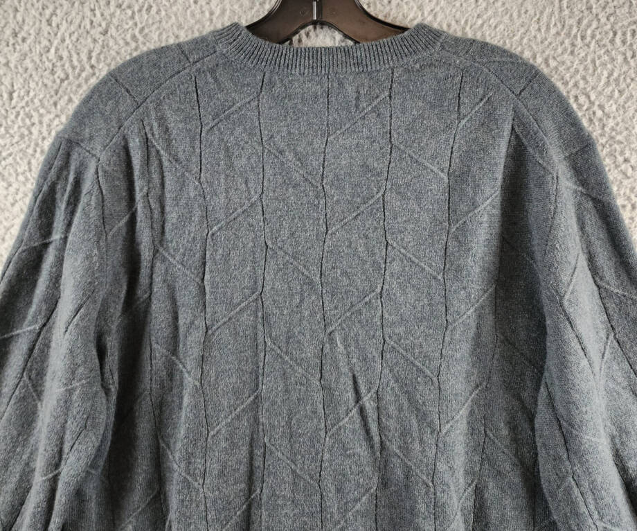 The Men's Store at Bloomingdale's Novelty Stitch Sweater Men's M Slate Green L/S